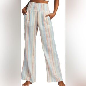 Billabong New Wave 2 Wide Leg Boho Pants Size Small